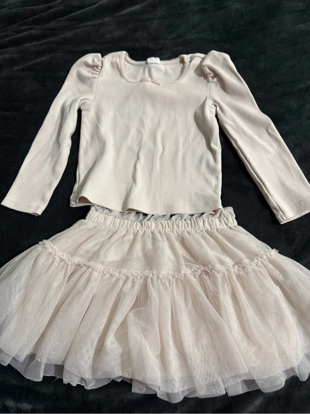 GAP Light Pink Tulle Skirt and Long-Sleeve Top Set